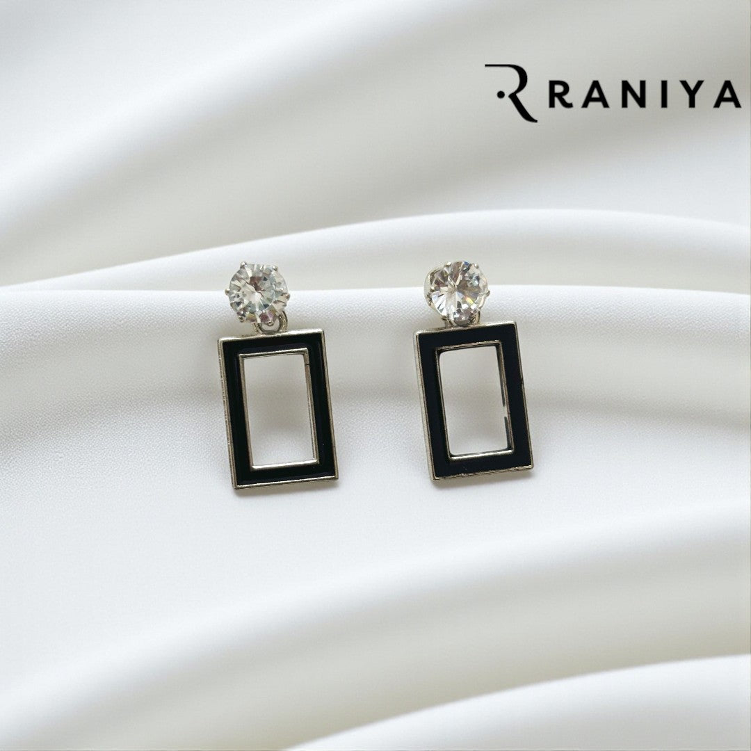 Square stud earrings for women