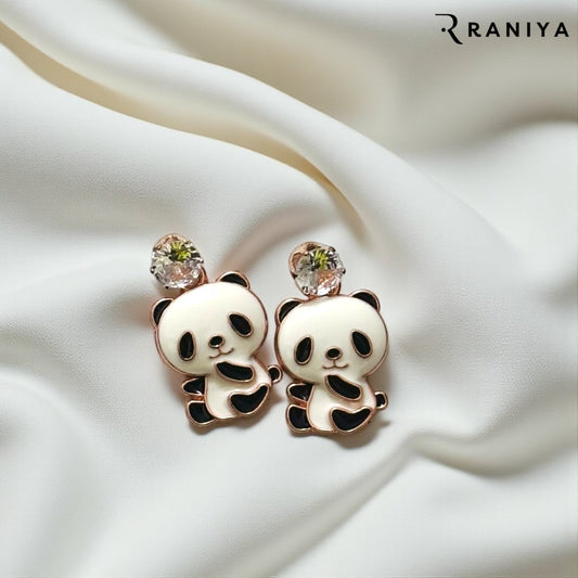 Raniya Panda Charm Earrings