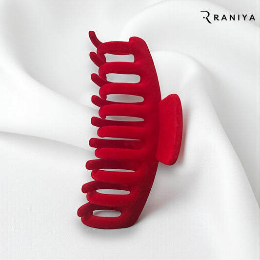Raniya Rose Red claw hair clip