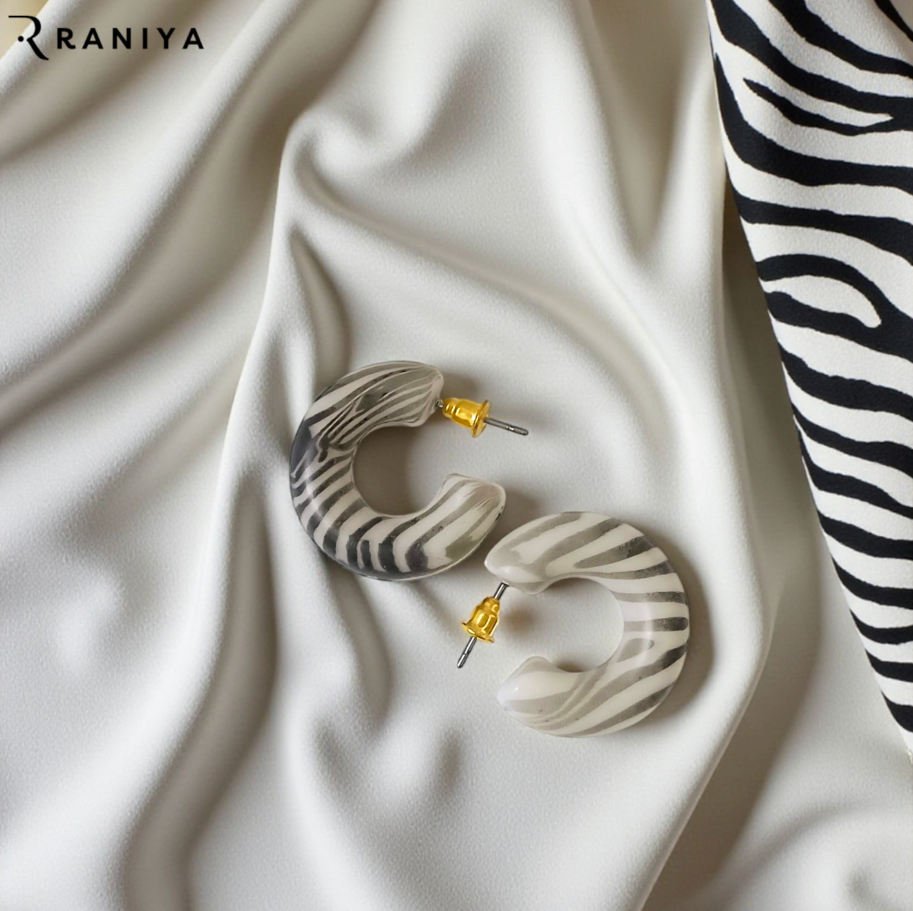 Raniya Zebra Kathy Earrings