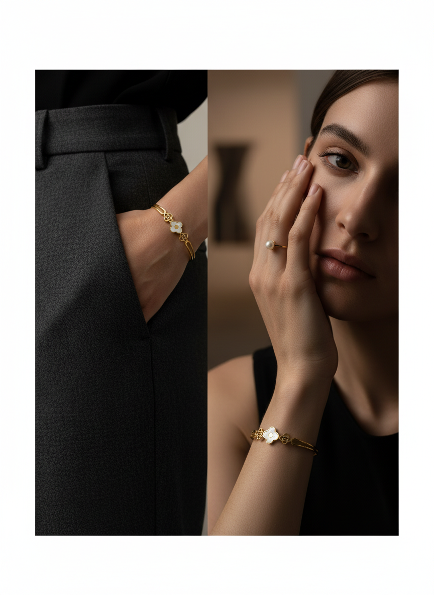 Blossom Charm Gold Bracelet