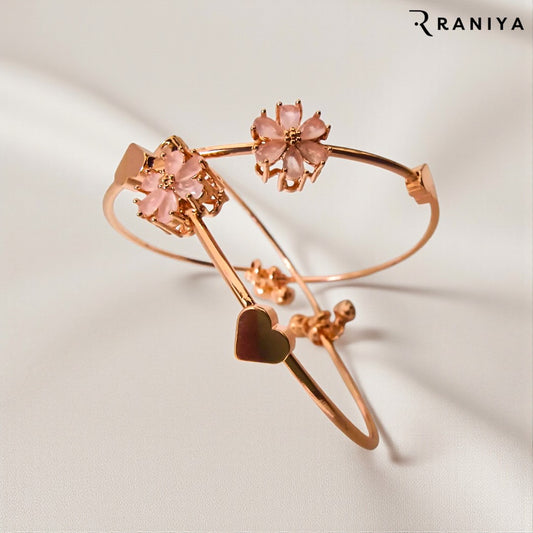 Raniya Cute Love Shape Style Fashion Cuff Bangle
