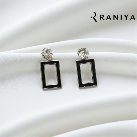 Square stud earrings for women