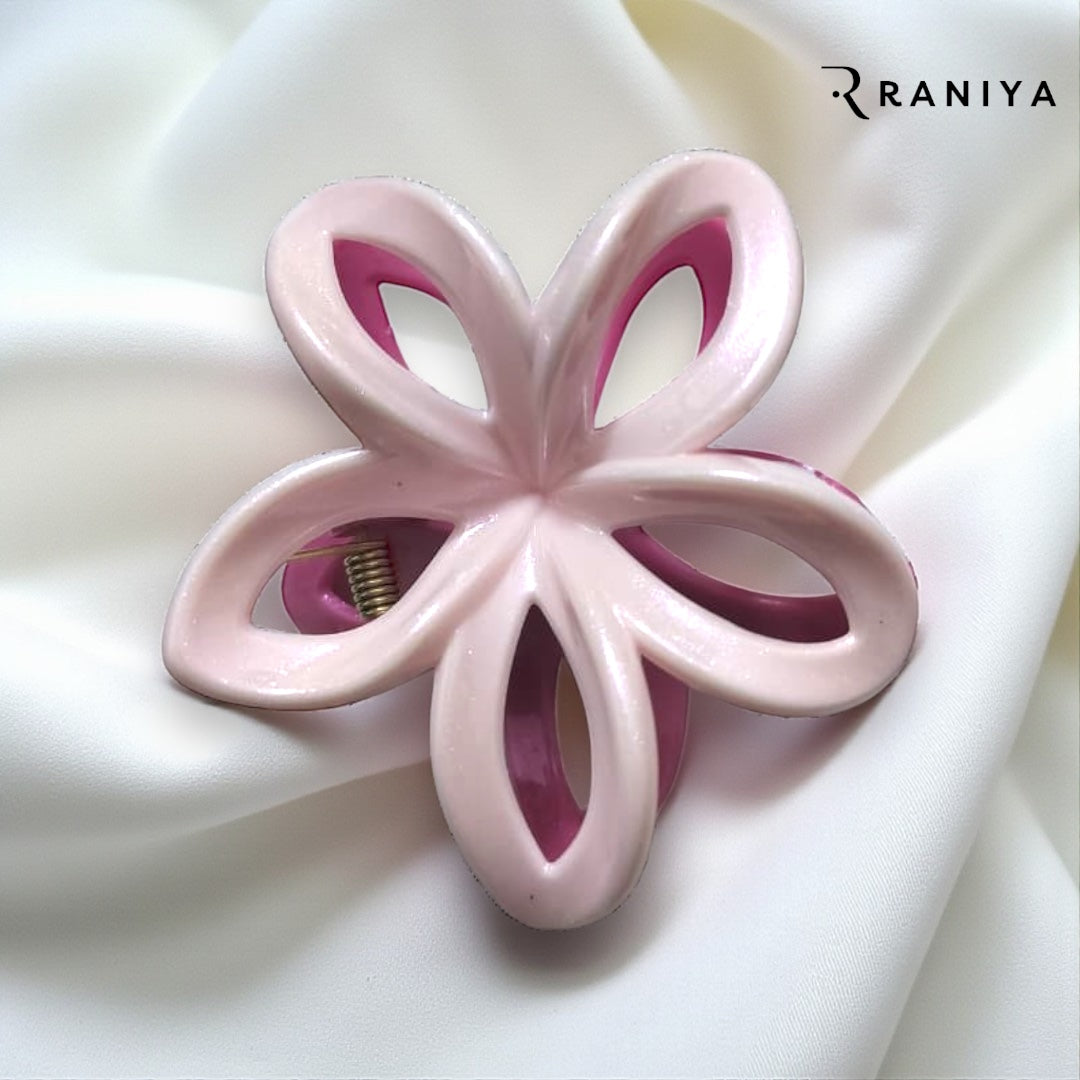 Raniya Frosted flower Light Pink and Thick Pink Hair Clip