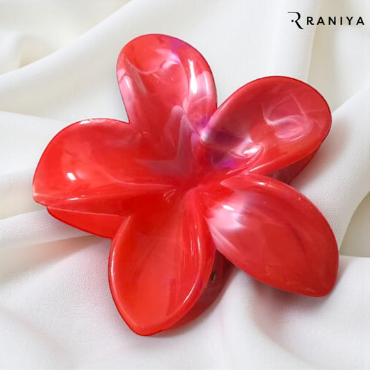 Raniya Pine Red floral Clip