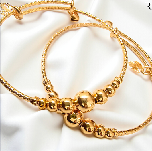 Stylish Gold Plated Adjustable Kada For Women & Girls