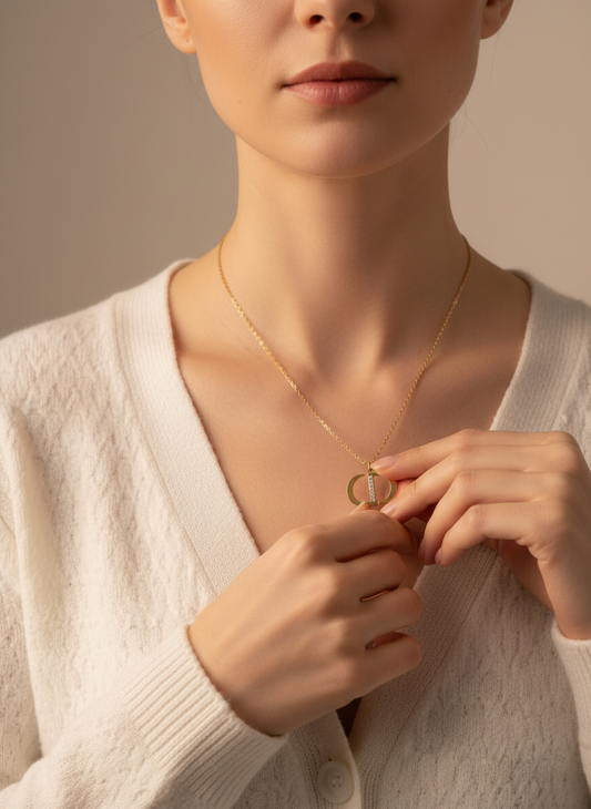 Raniya Geometric  Charm Necklace