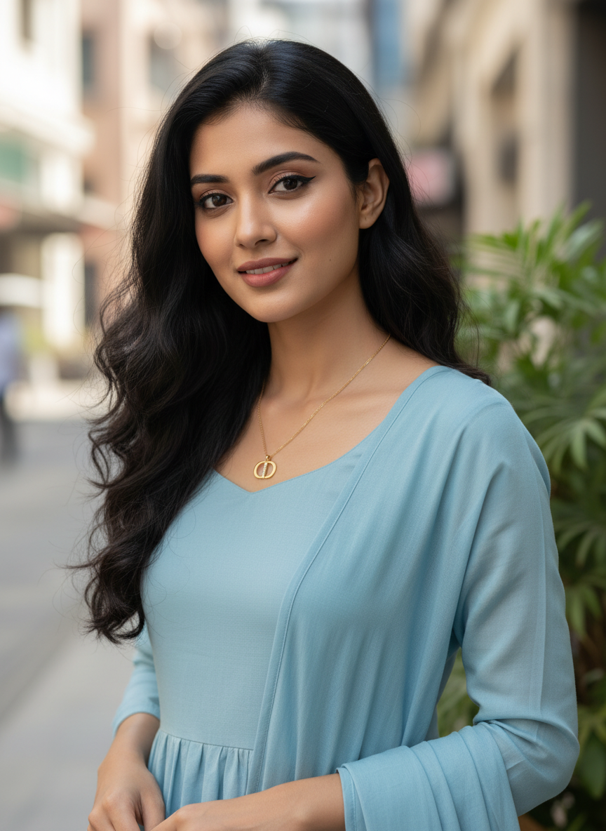 Raniya Geometric  Charm Necklace